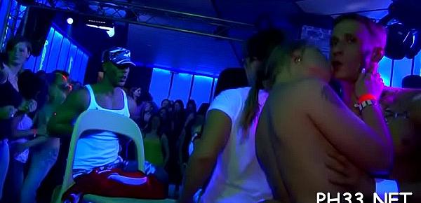  Yong girls in club are fucked hard by older mans in ass and puss in time